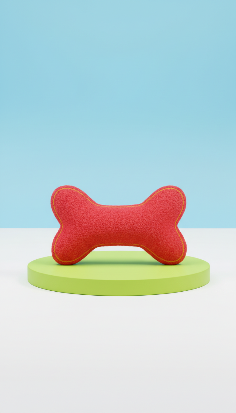 Plush Squeaky Bone Toy