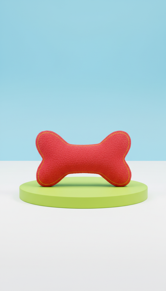 Plush Squeaky Bone Toy
